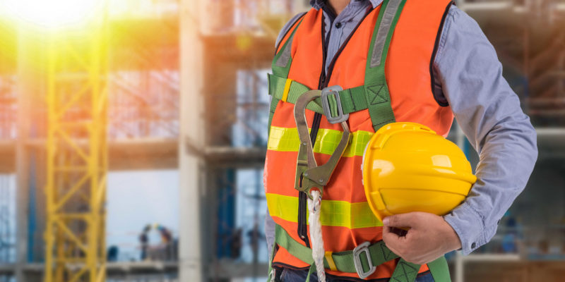 Safety manager at construction site